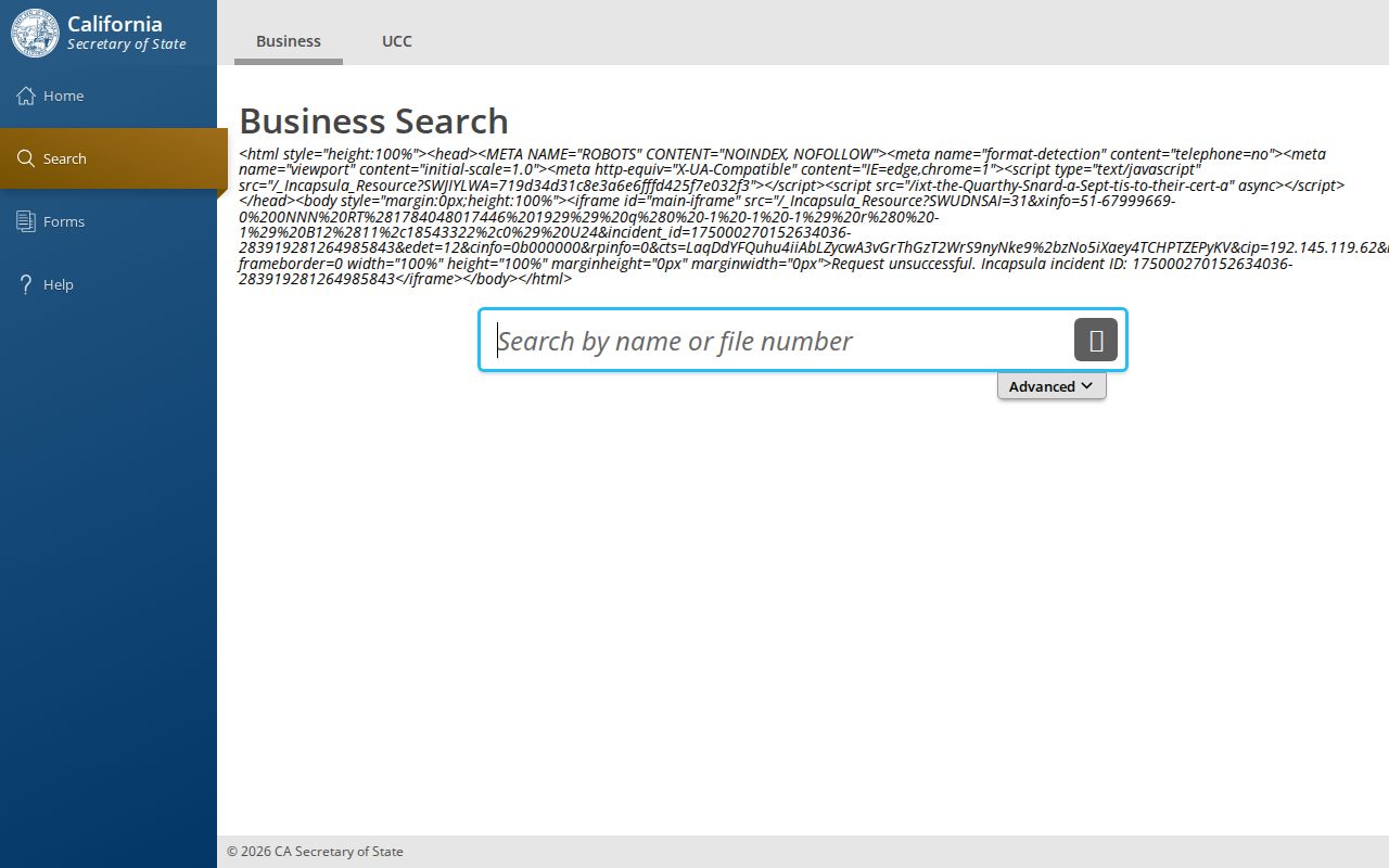 Upland public records search for California business entities